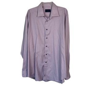 Men's Purple David Donahue Long Sleeve Button Up Causal Shirt.